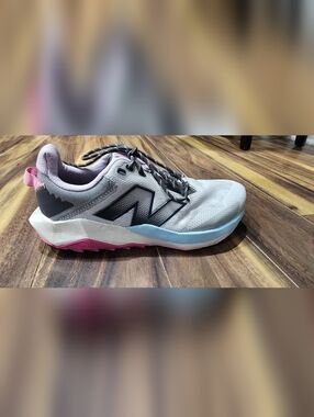 New Balance Women's Light Gray, Pink & Blue Athletic Shoe